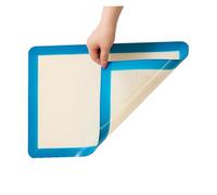 AYWTIUN Tapis de cuisson en silicone pour macarons Tapis de cuisson en silicone antiadhésif et résistant à la chaleur for macarons, muffins autres biscuits. Facile nettoyer(42X29.5cm blue)