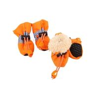 AYXAMO Bottes Et Chaussons pour Chiens,Chausson Chien Chaussures for Chien imperméable Anti-dérapant Bottes Zapatos Para Perro Chiot Chat Chaussettes Botas Sapato Para Cachorro Chaussure(Orange,4)