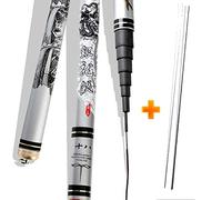 AYXAMO Canne à pêche télescopique en Fibre de Carbone Canne à Lancer 3.6m-7.2m(6.3m)