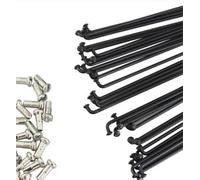 AYXAMO Rayon Velo Rayons De Vélo en Acier Inoxydable Noir 14g304 N ° 14, Rayons VTT Fil d'acier for Pliant avec Capuchons Cuivre(103.0mm)