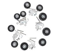 AYXAMO Roulette Valise, Roue De Valise 1SET Valcule de Roue à Bagages Roues Rechange Noir avec vis 5sizes Essieux Réparation(A)