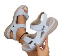 AYXAMO Sandales Femme éTé, Nu Pieds Femme éTé Sandales d'été for femmes, chaussures de voyage, semelles durables, pantoufles de plage en plein air, sandales à plateforme(Light Blue,41)