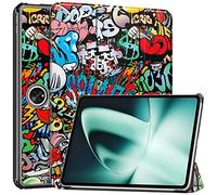 AYXYYDS Coque pour OnePlus Pad 11.6 inch Tablet 2023, Coque de Protection Intelligente avec étui en Cuir adaptée pour OnePlus Pad 11.6 inch (Graffiti)