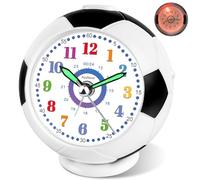 Ayybboo Réveil Enfant Fille Garçon,Horloge Analogique Pédagogique sans Tic-Tac avec Veilleuse et Snooze,Cadeau pour Chambre d'enfant, École, Anniversaire (Noir et Blanc)