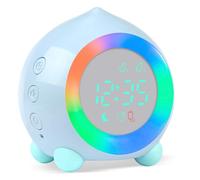 Ayybboo Réveil Lumineux pour Enfants,Horloge Numérique LED avec Veilleuse,Alarme Snooze,Volume Réglable,USB Rechargeable,Jour/Nuit Enfants Filles Garçons (Bleu)
