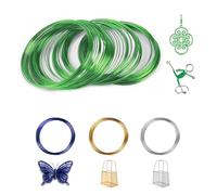 AYYDS 50 m de fil de bricolage et de bijoux en aluminium, 2 mm/3 mm, fil flexible pour bricolage, modélisme, art floral, fabrication de bijoux (vert, 3 mm)