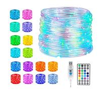 AYYDS Guirlande lumineuse LED 10 m multicolore avec télécommande, 16 couleurs, 4 modes USB, étanche, guirlande lumineuse pour extérieur, intérieur, fête, mariage, trampoline, décoration de jardin
