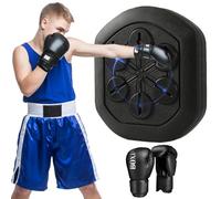 AYYDS Machine de boxe électronique pour musique - Bluetooth - Boxing - Appareil d'entraînement de boxe mural pour les exercices à domicile - Soulage le stress - Musique intelligente (avec gants de