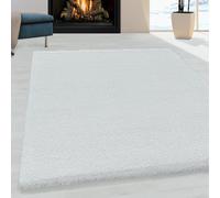 Ayyildiz Tapis de Salon Shaggy Agréable Doux Tapis de Chambre Blanc - 140x200 cm