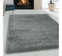 Ayyildiz Tapis de Salon Shaggy Agréable Doux Tapis de Chambre Gris Clair - 200x290 cm