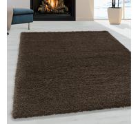 Ayyildiz Tapis de Salon Shaggy Agréable Doux Tapis de Chambre Marron - 120x170 cm
