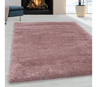Ayyildiz Tapis de Salon Shaggy Agréable Doux Tapis de Chambre Rose - 200x290 cm
