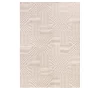 Ayyildiz Tapis Design Moderne Salon Abstrait Motif Noir, Marron, Violet, Taille:240 x 340 cm, Couleur:Beige