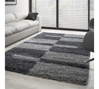 Ayyildiz Tapis Gala Shaggy Designe Pile Longue Gris-Gris Clair - 140x200 cm