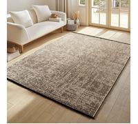 Ayyildiz Tapis kilim en chenille Beige 80 x 250 cm de coton lavable Style bohème vintage Poil court antidérapant