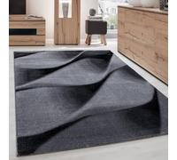 Ayyildiz Tapis Moderne Vagues fluides Anthracite dégradé, Design Contemporain idéal Salon Chambre Bureau