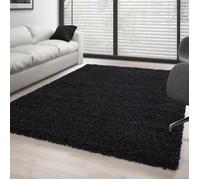 Ayyildiz - Tapis Shaggy pile longue couleur unique ANTHRACITE - (160x230 cm)