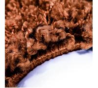 Ayyildiz - Tapis Shaggy Terracotta Doux et Moelleux 30 mm pour Salon et Chambre - Dimension 120x120 cm Ronde