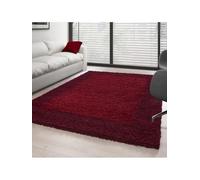 Ayyildiz Tapis Shaggy Pile Longue Designe 2 Couleur Rouge-Bordeaux - 160x230 cm