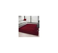 Ayyildiz Tapis Shaggy Pile Longue Designe Bordure Couleurs et Tailles au Choix - 240x340 cm, Rouge-Bordeaux