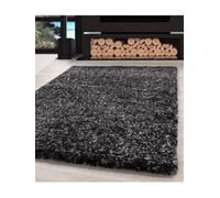 Ayyildiz Teppich Tapis de Salon Shaggy Haute qualité Anthracite Gris Blanc Moucheté - 60x110 cm