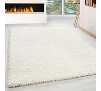 Ayyildiz Teppich - Tapis Shaggy uni pour Salon Duveteux, polypropylène, crème, 120 x 170 cm