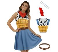 AYYOHON Costume de cowboy occidental pour femme - Robe de cowgirl adulte - Jupe rétro - Déguisement d'Halloween - Taille 3XL