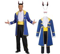 AYYOHON Costume de la Bête, déguisement de Belle, robe de princesse, uniforme de Dan Steven, déguisement d’Halloween, costume de prince, homme, aristocrate, XL