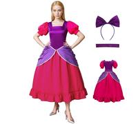 AYYOHON Costume de Lady Tremaine Drizella Anastasia - Robe de cosplay pour belle-mère - Costume d'Halloween pour femme - Robe de princesse S