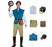 AYYOHON Flynn - Costume de cavalier médiéval pour homme - Gilet de Raiponce pour costumade - Gothique Steampunk - Tenue d'Halloween, Set 01., XXL