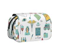 AYYQWE Abstraction Biologie Chemistry4 Trousse à crayons légère avec impression élégante Papeterie Voyage Bureau Grande Capacité Maquillage Toilette