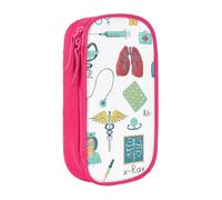 AYYQWE Abstraction Biologie Chimie 4 Trousse à crayons pratique multi-compartiments Bureau Voyage école Art Fournitures quotidiennes, rose, Taille unique, Poche de rangement