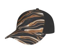 AYYQWE Abstrait Marbre Stone Print Baseball Cap Mesh Summer Hat Outdoor Sports Quick Dry Respirant Absorption de la Sudation Noir