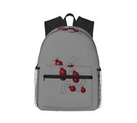 AYYQWE Art Ladybug Tracks Sac à dos unisexe décontracté léger et résistant à l'eau pour les voyages en plein air