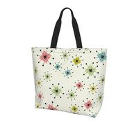 AYYQWE Atomic Stars Sac à bandoulière de grande capacité avec imprimé rétro pour usage quotidien, voyage, travail, sorties décontractées, shopping