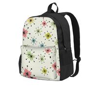 AYYQWE Atomic Stars Sac à dos de grande capacité résistant à l'eau Motif rétro Pour randonnée, camping, pique-nique