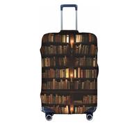 AYYQWE Bibliothèque Bibliothèque Imprimée Housse de Valise Universelle Imperméable Élastique Voyage Affaires Bagages Protecteur, blanc, M, Organiseur de sac