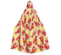 AYYQWE Cape à capuche avec imprimé homard et crabe pour adulte - Costume de cosplay, carnaval, fête, bal masqué
