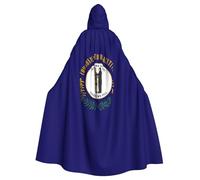 AYYQWE Cape à capuche confortable pour adultes avec imprimé drapeau du Kentucky State pour cosplay, carnaval, bal masqué, fête