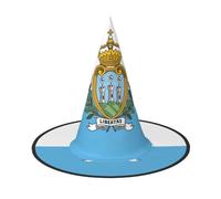AYYQWE Chapeau de carnaval unisexe avec imprimé drapeau de Saint-Marin pour cosplay, bal masqué, célébrations
