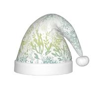 AYYQWE Chapeau de Noël avec imprimé algues vertes et bleu marine pour garçons et filles