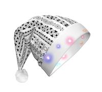 AYYQWE Chapeau de Noël bohème unisexe pour adulte avec lumières LED