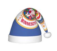 AYYQWE Chapeau de Noël imprimé drapeau de l'État du Minnesota pour adultes, couvre-chefs pour Noël, Nouvel An, célébrations saisonnières