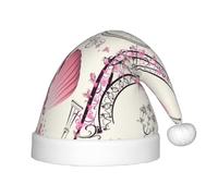 AYYQWE Chapeau de Noël imprimé Tour de Paris et vélo pour garçons et filles Accessoires de vacances