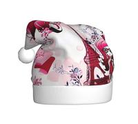 AYYQWE Chapeau de Noël imprimé Tour Eiffel de Paris pour homme et femme - Pour les fêtes de fin d'année, les décorations