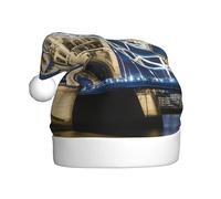 AYYQWE Chapeau de Noël imprimé Tower Bridge à Londres pour hommes et femmes, bonnet de Père Noël pour décorations de fêtes de fin d'année