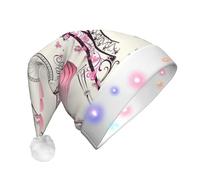 AYYQWE Chapeau de Noël lumineux imprimé Tour de Paris et vélo pour adultes pour fêtes de fin d'année