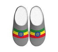 AYYQWE Chaussons unisexes en TPR doux avec semelle antidérapante et motif drapeau de l'Éthiopie pour adulte
