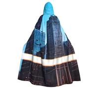 AYYQWE Chicago Cape à capuche pour adulte avec imprimé réfléchissant pour cosplay, carnaval, bal masqué