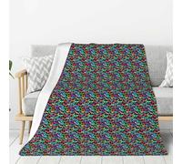 AYYQWE Couverture chaude en flanelle avec imprimé libellules mignonnes pour canapé, salon, dortoir, maison, camping, voyage